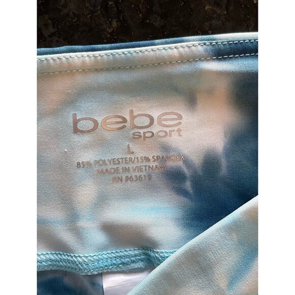 Bebe Sport Leggings Size Large High Rise Logo - Picture 7 of 8